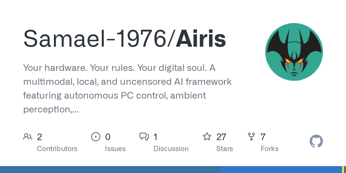 samael-1976/airis: ⚠️ IMPORTANT NOTICE FOR USERS ⚠️ This GitHub repository contains ONLY THE SOURCE CODE