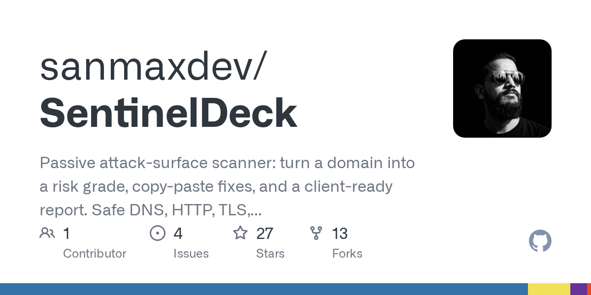 sanmaxdev/SentinelDeck: prefer a permanent install