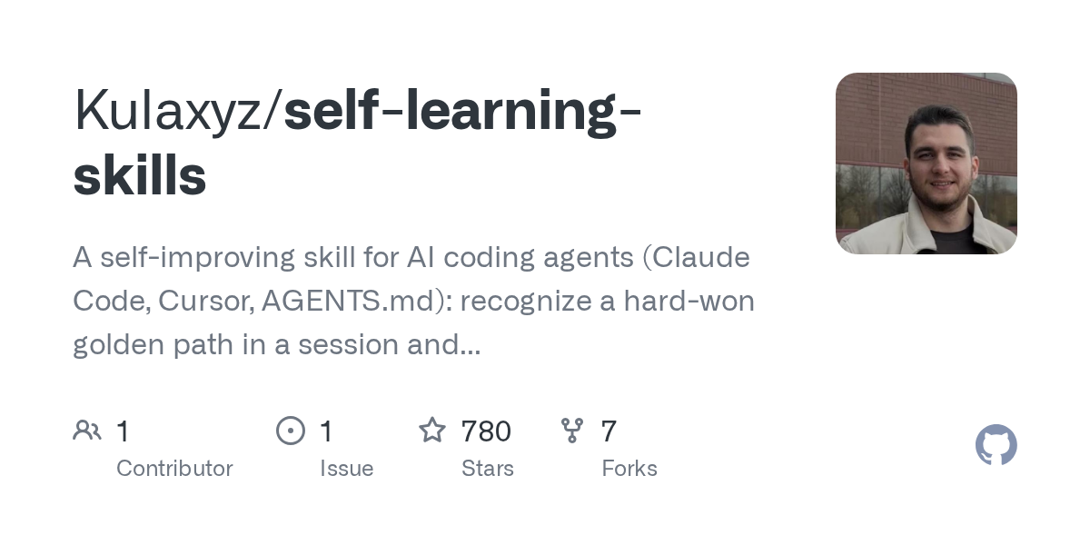 Kulaxyz/self-learning-skills: every session you do hard debugging or rediscover the same thing — how do I