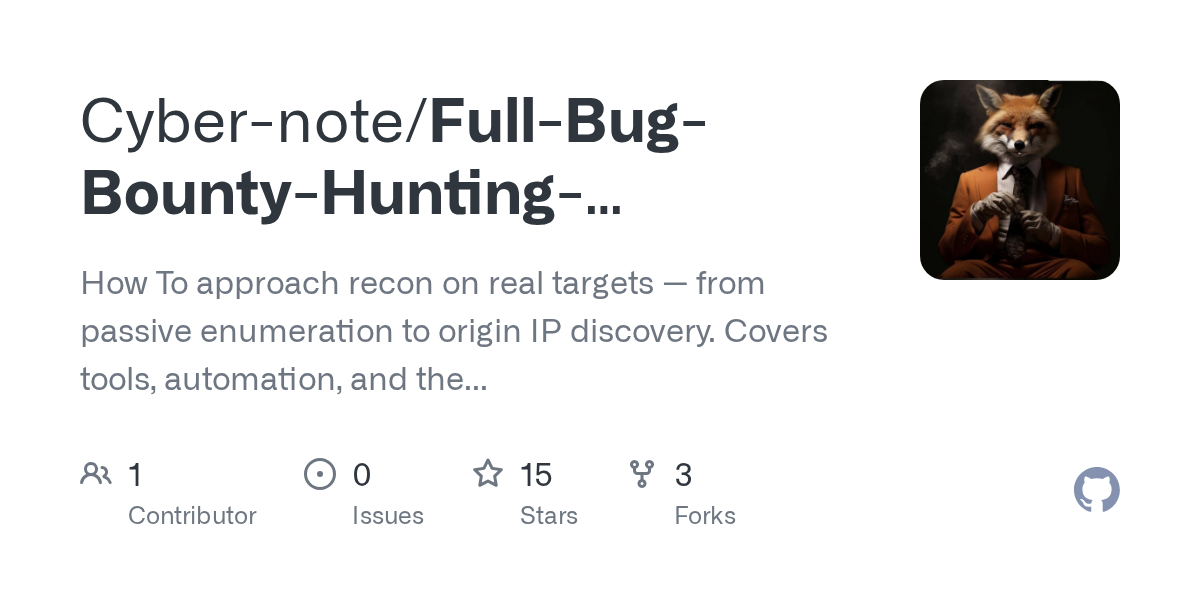 Cyber-note/Full-Bug-Bounty-Hunting-Methodology-202: 🕵️‍♂️ Full Bug Bounty Hunting & Red Teamers