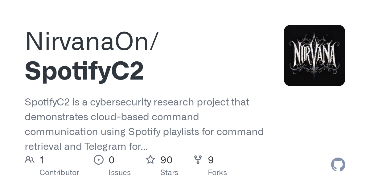 NirvanaOn/SpotifyC2: cloud-Based Command Channel Research