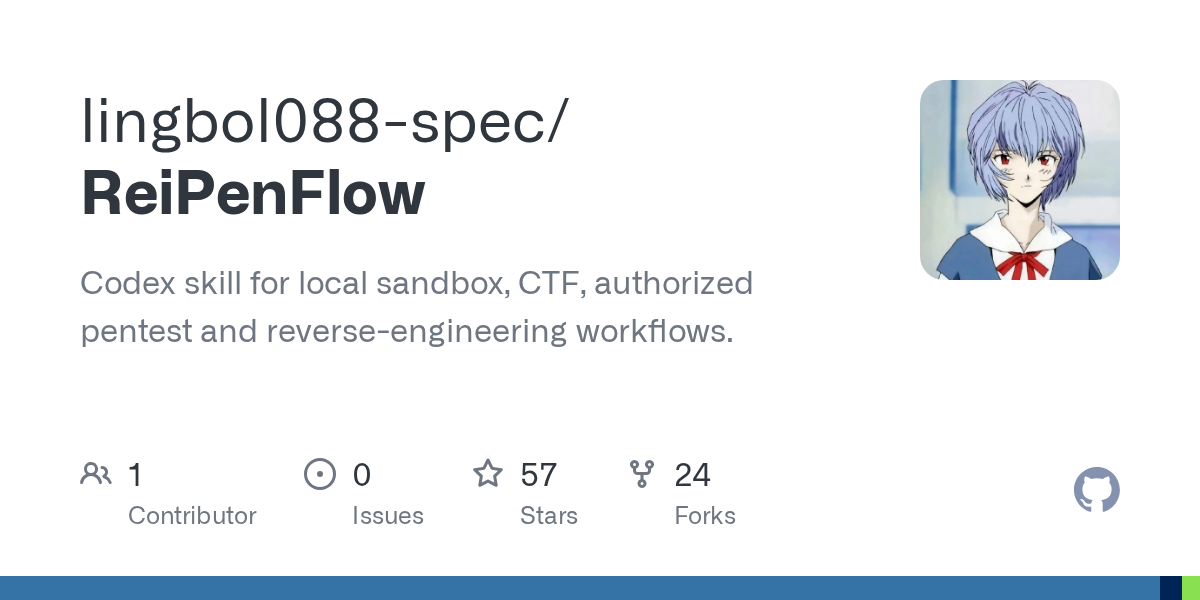 lingbol088-spec/ReiPenFlow: An Open-Source Penetration Flow Skill for Codex and AI Agents