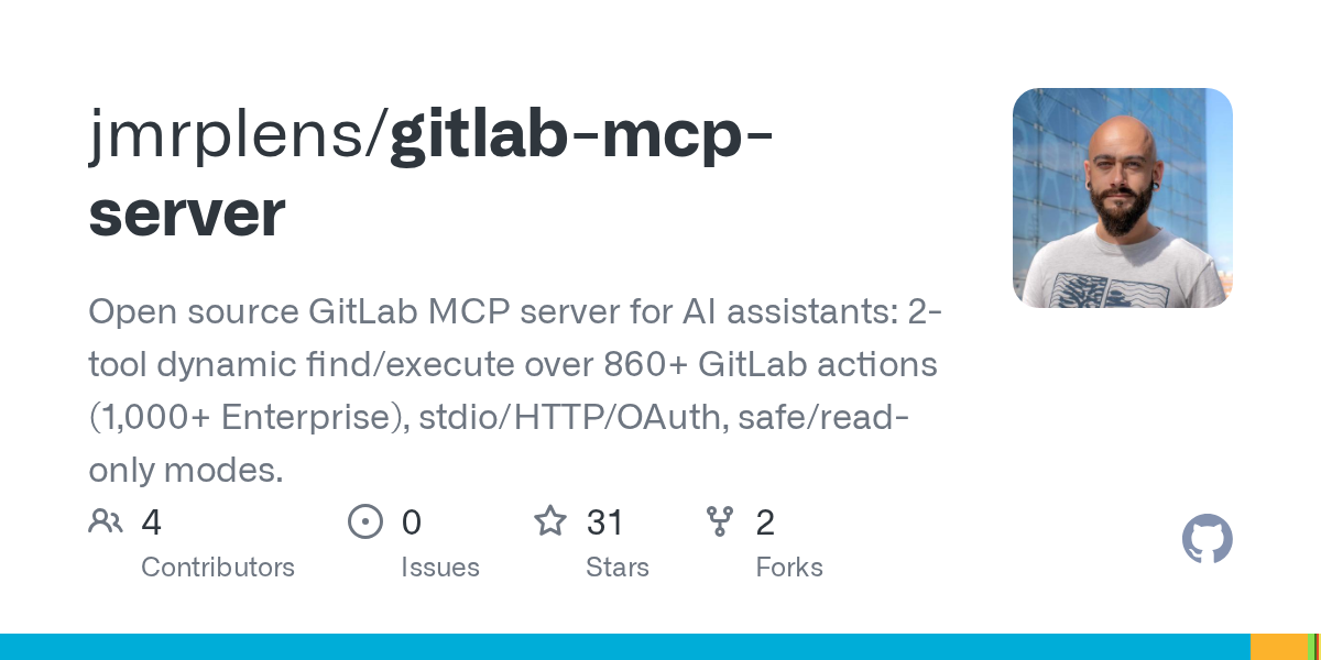 jmrplens/gitlab-mcp-server connects AI assistants to GitLab for managing dev workflows