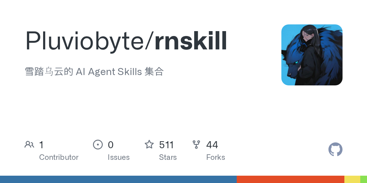 Pluviobyte/rnskill: AI Agent Skills for Codex, Claude Code, and Agent Workflows