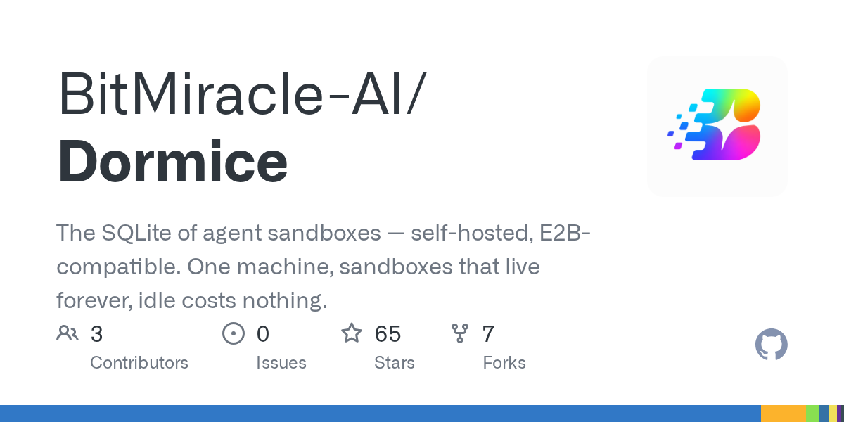 BitMiracle-AI/Dormice: cloud sandbox platforms charge for every second a sandbox exists