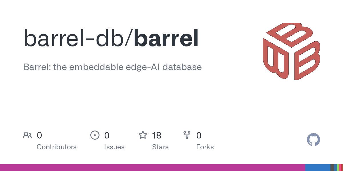 barrel-db/barrel: self-hosted tool for developers and homelabbers
