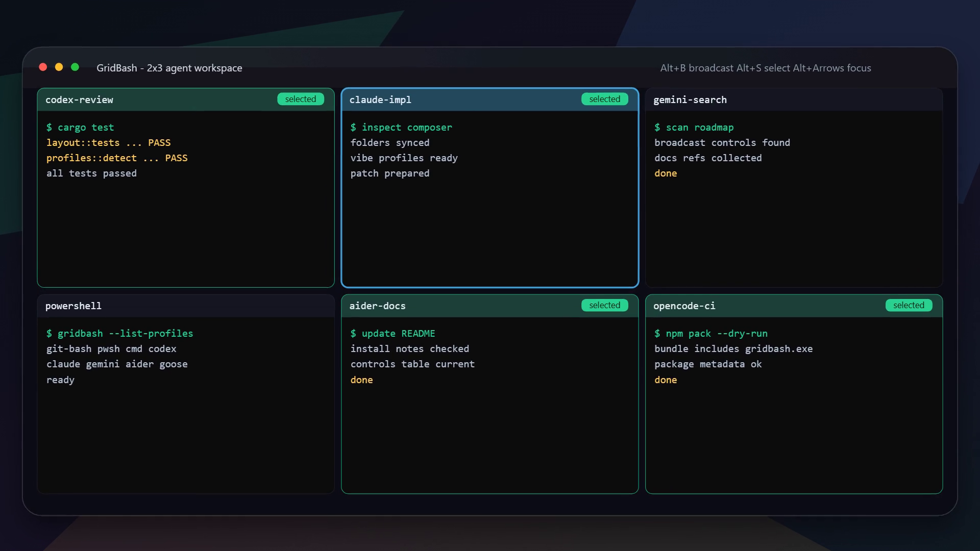 jasonsuhari/gridbash: local workspace for running and coordinating CLI coding agents in parallel