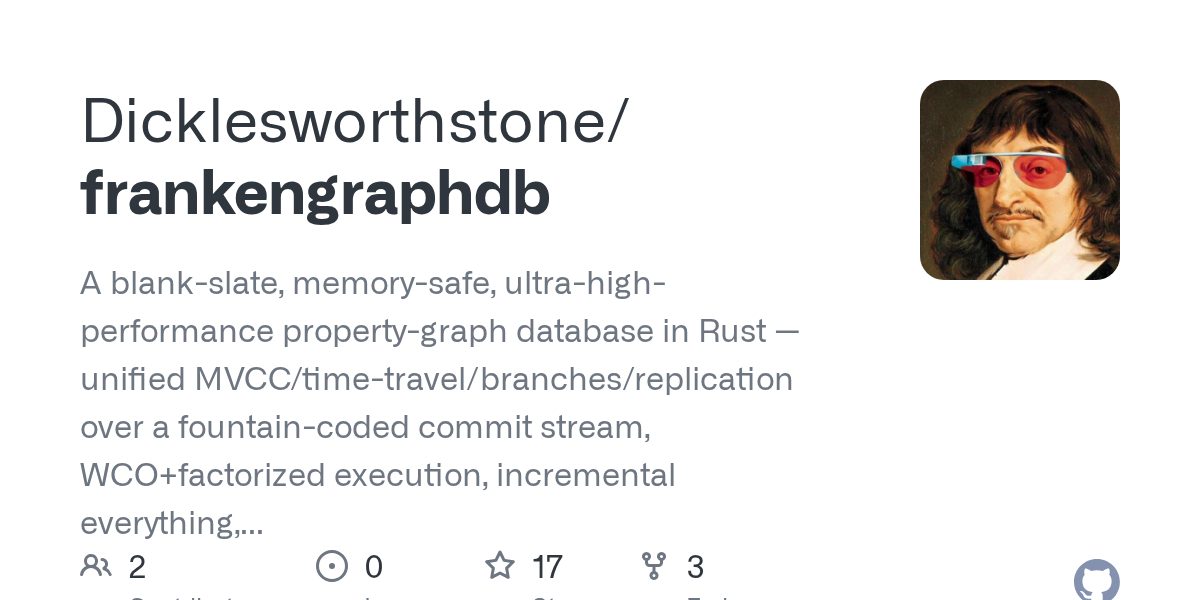 Dicklesworthstone/frankengraphdb: self-hosted tool for developers and homelabbers