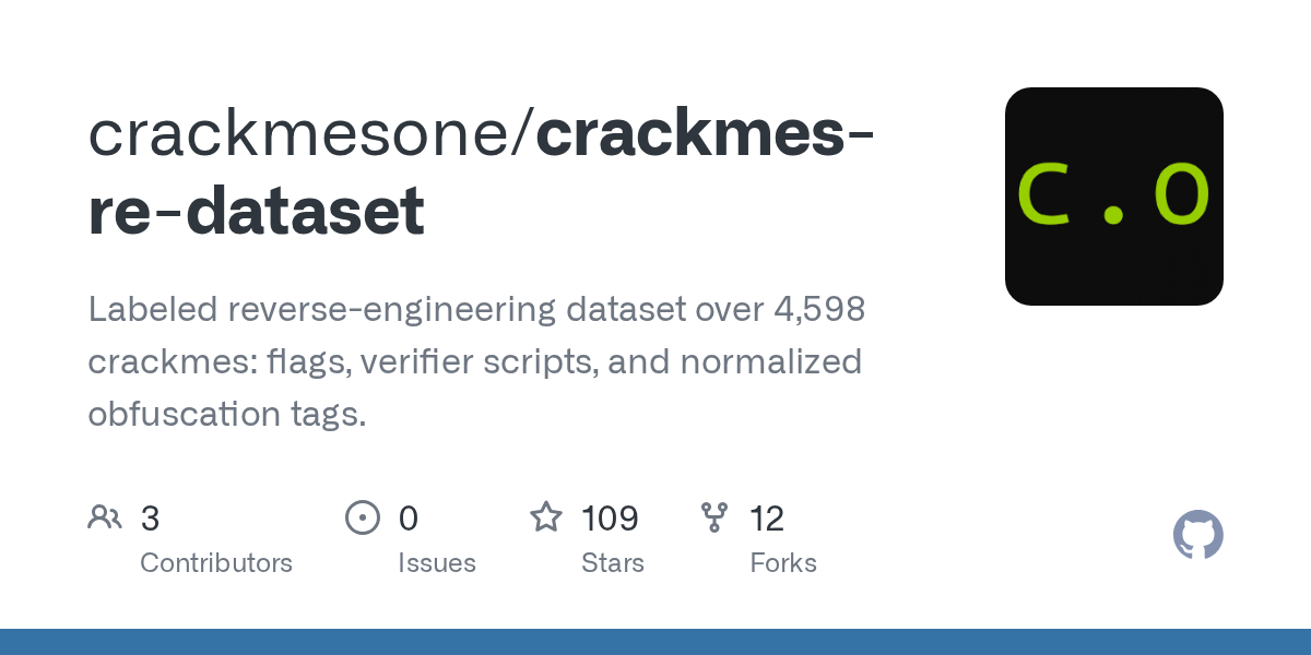 crackmesone/crackmes-re-dataset: self-hosted tool for developers and homelabbers