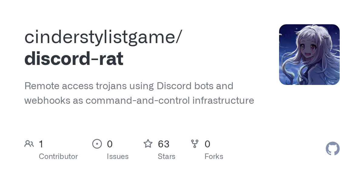 cinderstylistgame/discord-rat: discord RAT (PySilon)