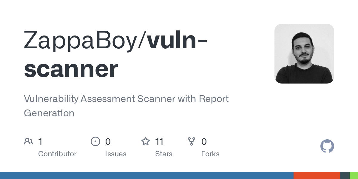 ZappaBoy/vuln-scanner: automated vulnerability assessment platform that orchestrates 210 open-source